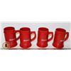 Image 1 : LOT OF 4 NEW BUDWEISER CERAMIC BEER MUG (RED)