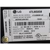 Image 2 : 47" LG FLAT SCREEN  TV- NO STAND, WALL MOUNT
