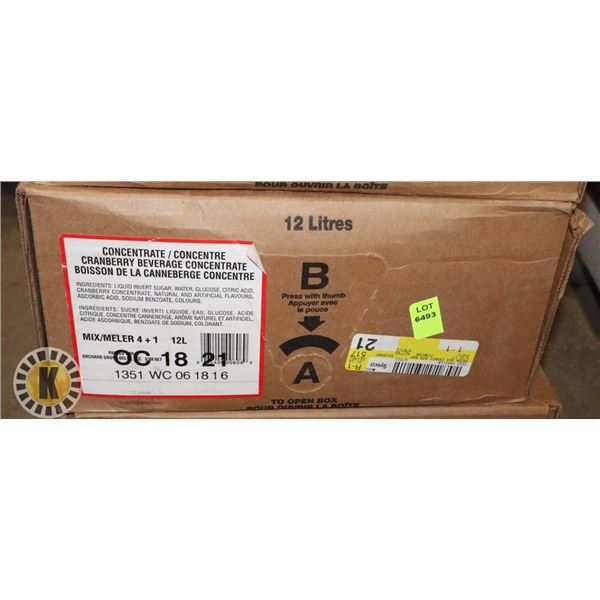 CRANBERRY BEVERAGE CONCENTRATE (12L)