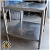 Image 2 : STAINLESS STEEL TABLE WITH LOWER SHELF