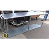 Image 1 : STAINLESS STEEL RINSE TABLE (8' X 30" TOP)