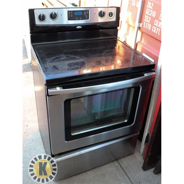 WHIRLPOOL RESIDENTIAL GLASS TOP STOVE