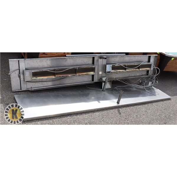 EXTRA LARGE SS PASS THROUGH WITH HEAT LAMPS AND WI