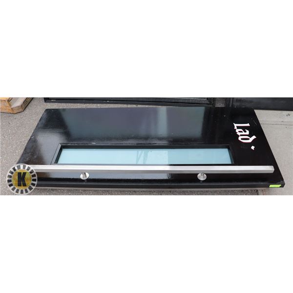 SOLID WOOD BATHROOM DOOR /W FROSTED GLASS,