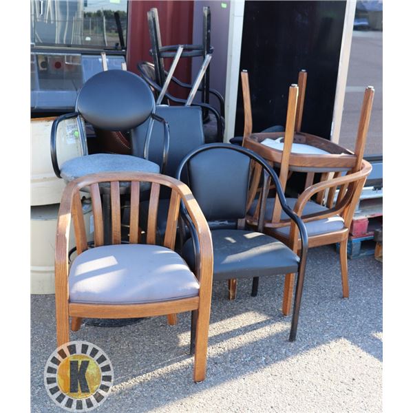 LARGE LOT OF ASSORTED CHAIRS