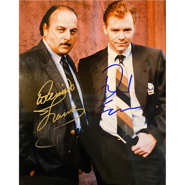 NYPD Blue Dennis Franz and David Caruso signed photo