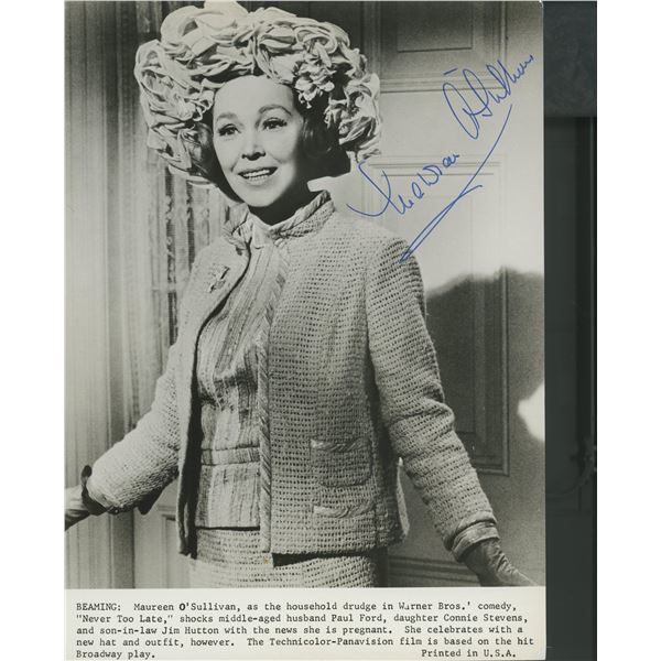 Never Too Late Maureen O'Sullivan signed movie photo