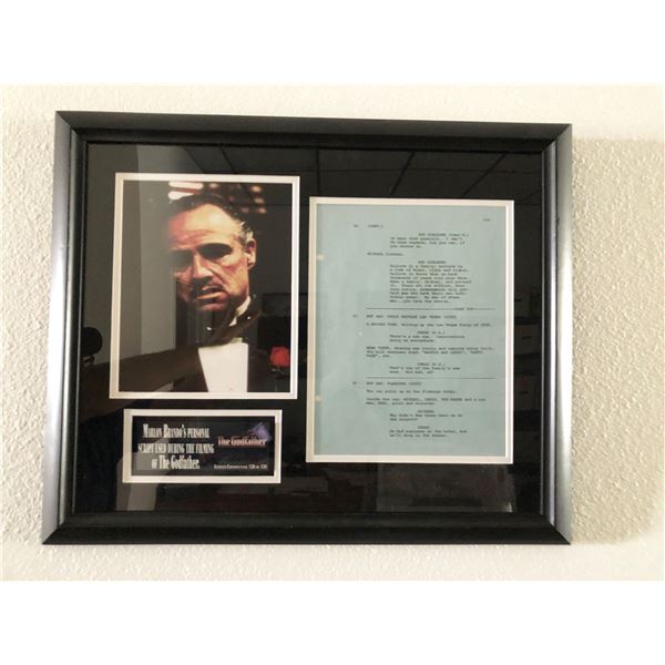 Marlon Brando Godfather script collage