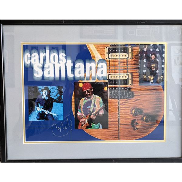 Carlos Santana Custom Matted and Framed Signed Poster