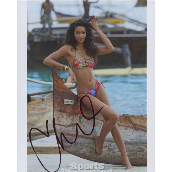 Chanel Iman signed Sports Illustrated photo