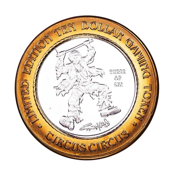 .999 Fine Silver Circus Circus Reno, Nevada $10 Limited Edition Gaming Token