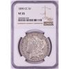 Image 1 : 1890-CC $1 Morgan Silver Dollar Coin NGC VF35