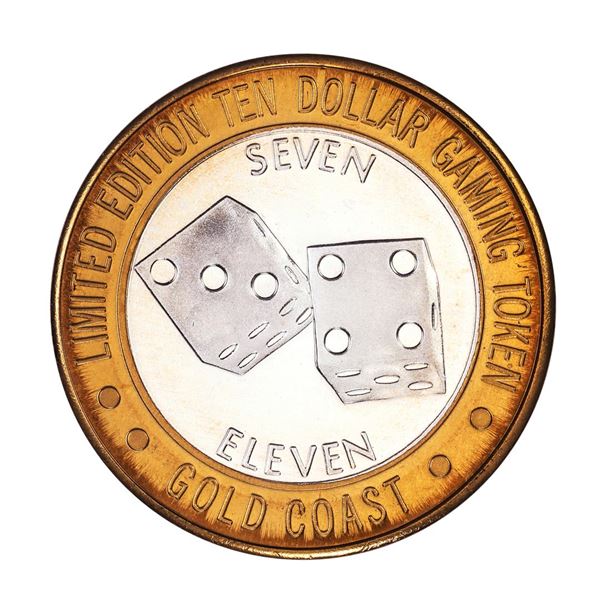 .999 Fine Silver Gold Coast Las Vegas, Nevada $10 Casino Limited Edition Gaming Token