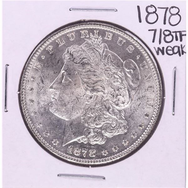 1878 7/8 TF Weak $1 Morgan Silver Dollar Coin