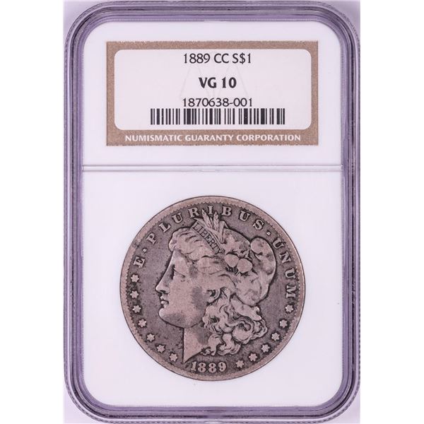 1889-CC $1 Morgan Silver Dollar Coin NGC VG10