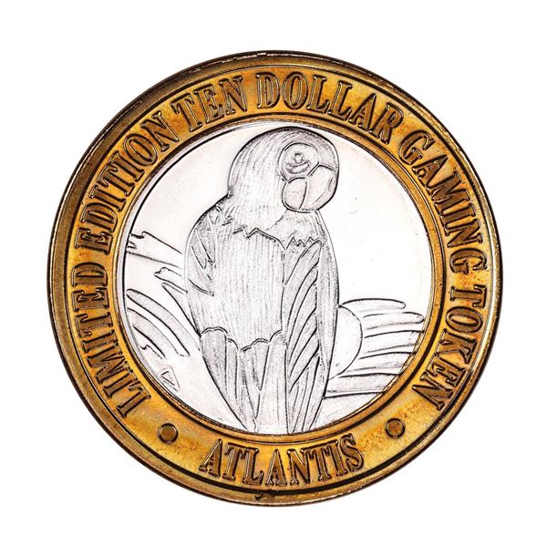 .999 Fine Silver Atlantis Casino & Resort Reno, NV $10 Limited Edition Gaming Token