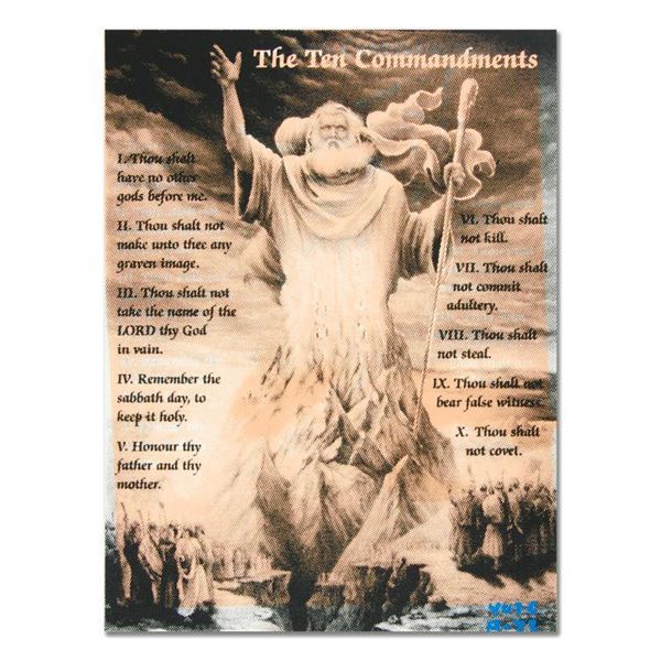 Ringo Daniel Funes "Ten Commandments" Original Mixed Media On Canvas