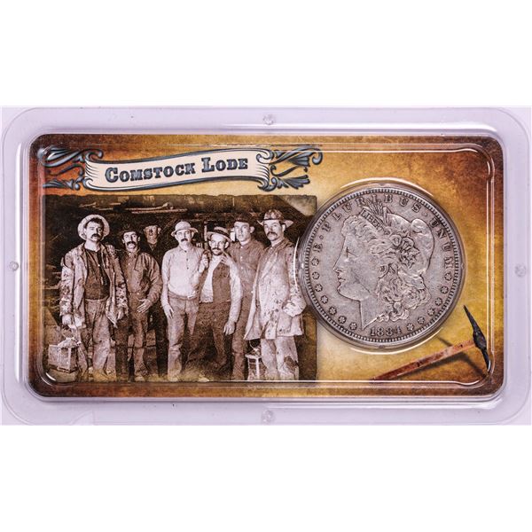 1884 $1 Morgan Silver Dollar Coin Comstock Load Tribute to the Wild West