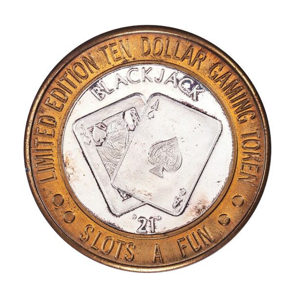 .999 Silver Slots A Fun Casino Las Vegas, NV $10 Limited Edition Casino Gaming Token