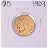 Image 1 : 1909 $5 Indian Head Half Eagle Gold Coin