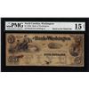 Image 1 : 1850's $5 Bank of Washington North Carolina Obsolete Note PMG Choice Fine 15 Net