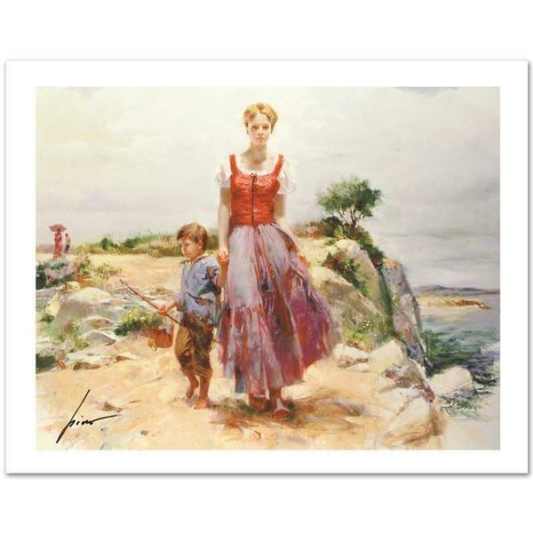 Pino (1939-2010) "Cliffside Retreat" Limited Edition Giclee On Paper