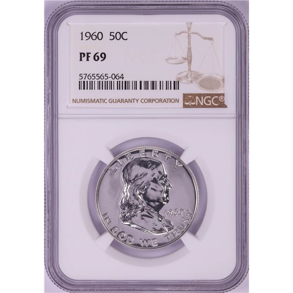 1960 Proof Franklin Half Dollar Coin NGC PF69