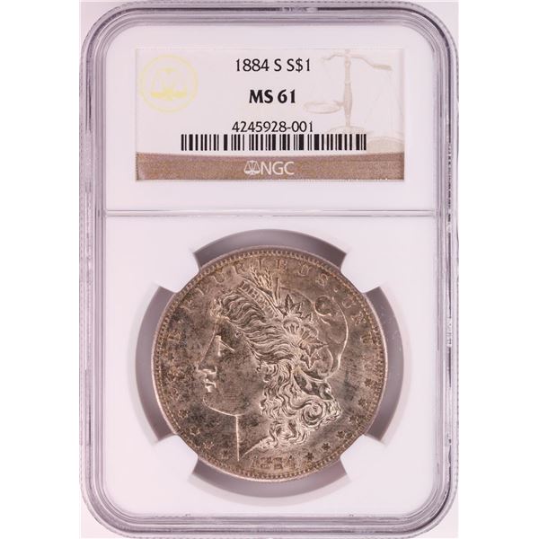 1884-S $1 Morgan Silver Dollar Coin NGC MS61