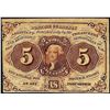 Image 1 : July 17, 1862 First Issue Five Cents Fractional Currency Note