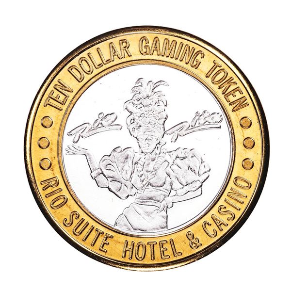 .999 Fine Silver Rio Las Vegas, Nevada $10 Limited Edition Gaming Token