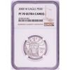 Image 1 : 2000-W $50 Proof American Platinum Eagle Coin PCGS PF70 Ultra Cameo
