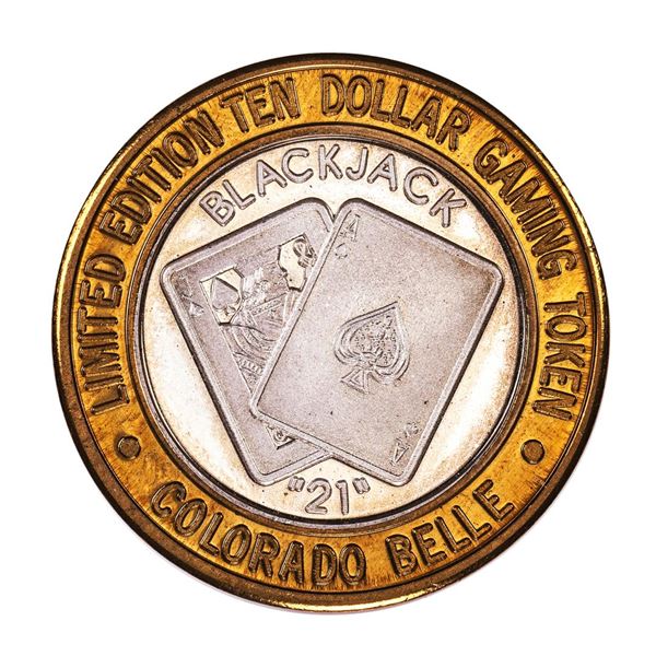 .999 Silver Colorado Belle Laughlin, Nevada $10 Casino Limited Edition Gaming Token