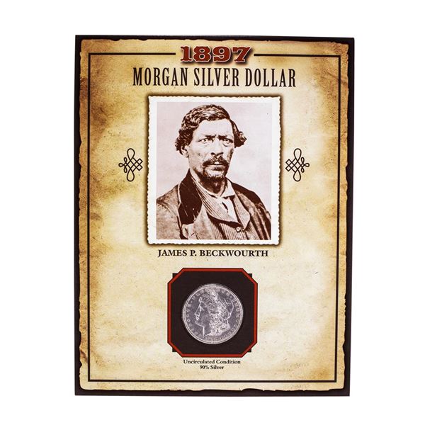 1897 $1 Morgan Silver Dollar Coin James P. Beckwourth Legends of the Wild West