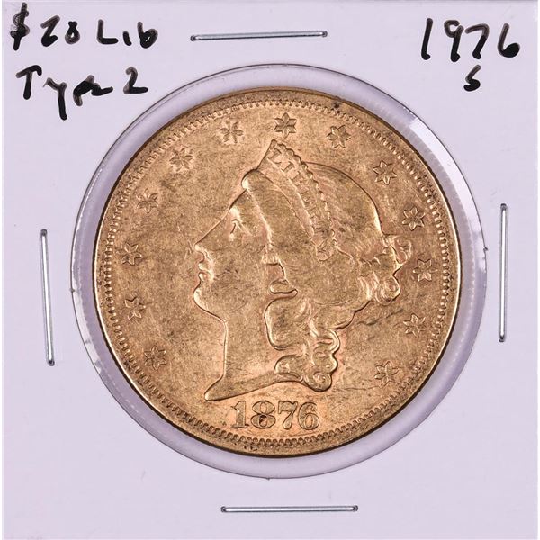 1876-S $20 Liberty Head Double Eagle Gold Coin