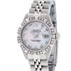 Image 3 : Rolex Ladies Stainless Steel Pink MOP Diamond Datejust Wristwatch