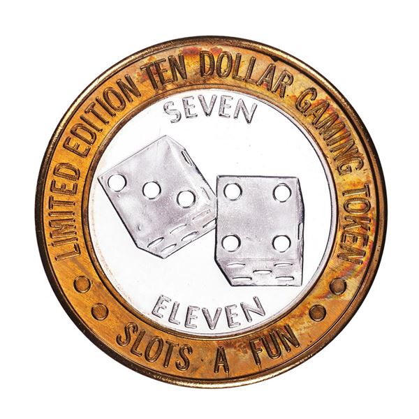 .999 Silver Slots A Fun Casino Las Vegas, NV $10 Limited Edition Casino Gaming Token