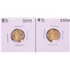 Image 1 : Lot of 2015-2016 $5 American Gold Eagle Coins