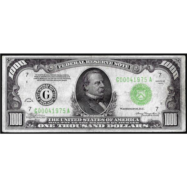 1934 $1,000 Federal Reserve Note Chicago