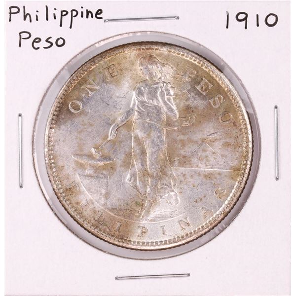 1910 Philippine Peso Silver Coin