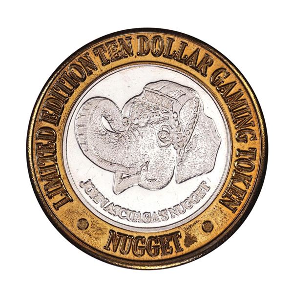 .999 Silver John Ascuaga's Nugget Sparks, Nevada $10 Limited Edition Gaming Token