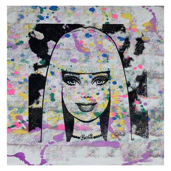 Rodgers "Barbie" Original Mixed Media On Canvas