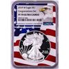 Image 1 : 2019-W $1 Proof American Silver Eagle Coin NGC PF70 Ultra Cameo Congratulations Flag