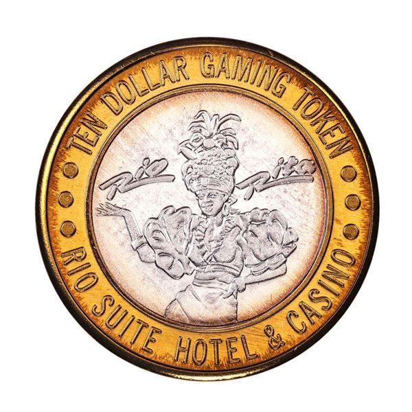 .999 Fine Silver Rio Las Vegas, Nevada $10 Limited Edition Gaming Token