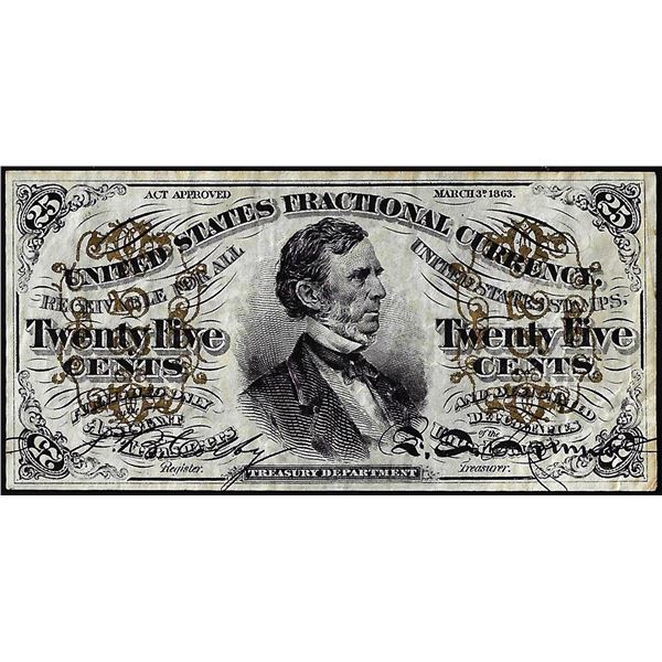 March 3, 1863 Third Issue Twenty-Five Cents Fractional Currency Note