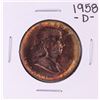 Image 1 : 1958-D Franklin Half Dollar Coin Amazing Toning