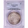 Image 1 : 1890-CC $1 Morgan Silver Dollar Coin Tailbar PCGS AU50