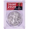 Image 1 : 2020-W $1 Burnished American Silver Eagle Coin PCGS SP69 Trump Label