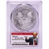 Image 2 : 2020-W $1 Burnished American Silver Eagle Coin PCGS SP69 Trump Label
