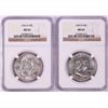 Image 1 : Lot of 1962-D & 1963-D Franklin Half Dollar Coins NGC MS63