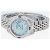 Image 9 : Rolex Ladies Stainless Steel Blue Diamond & Channel Set Sapphire Datejust Wristwatch